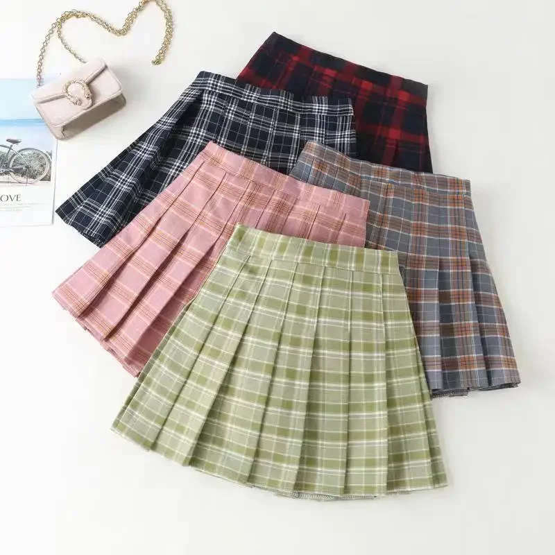 Baby Toddler Children Clothing School Plaid Girls Skirt Bottoming Princess Pleated Skirts Kids Short SKirt Summer Child Clothes