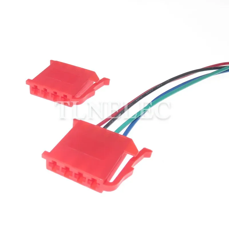 4 Pin Way 2.8mm Red Housing Connector With Wires Car Plug Wire Socket With Pins Auto Modification Accessories
