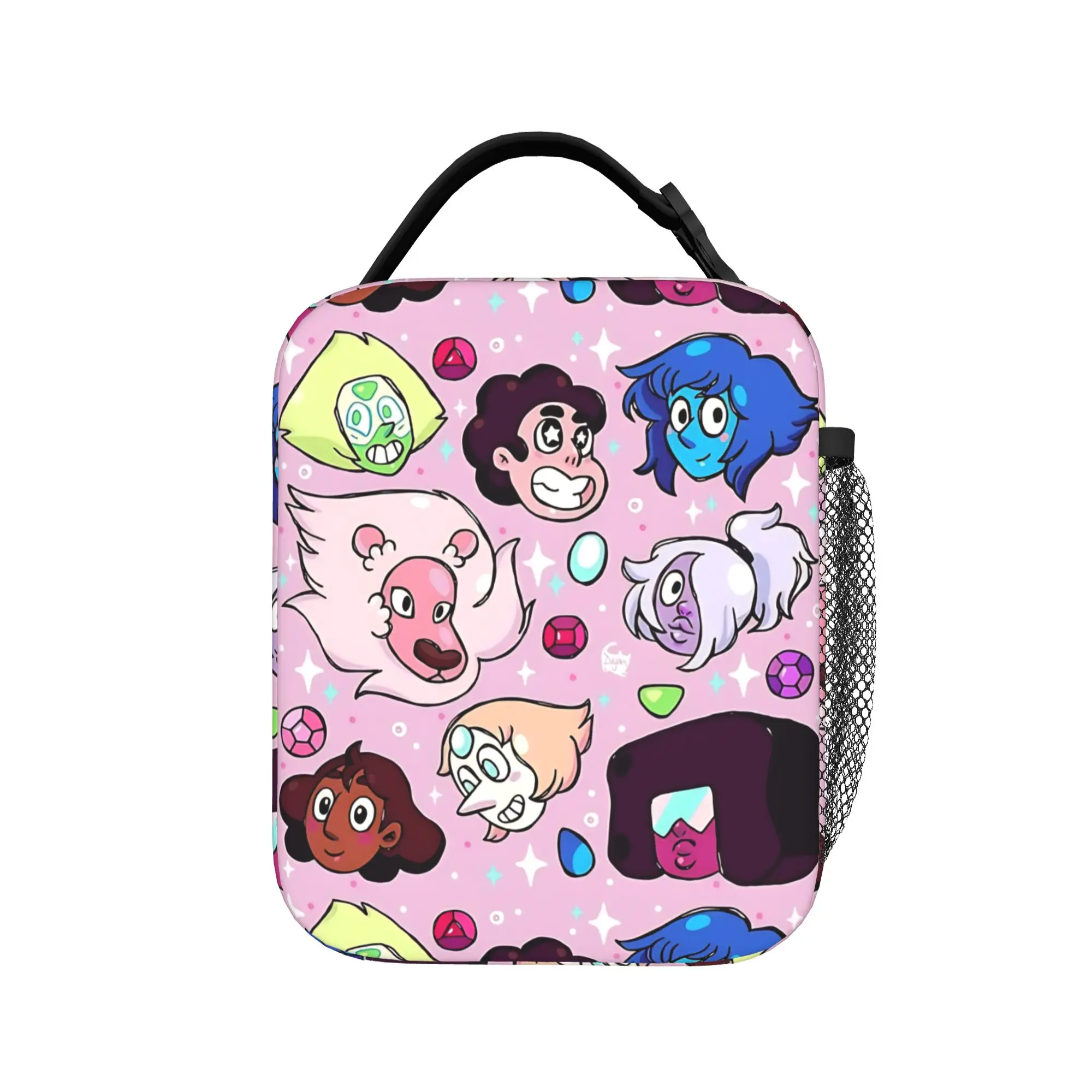 Lunch Bag Crystal Gems Steven Universe  School Lunch Box For Women  Retro Convenient Graphic Thermal Lunch Bags