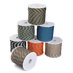 550 Military 50 M/100M 7-Kern Paracord Seil 4mm Außen Polyester Fallschirm-schnur Camping Überleben regenschirm Zelt Bündel