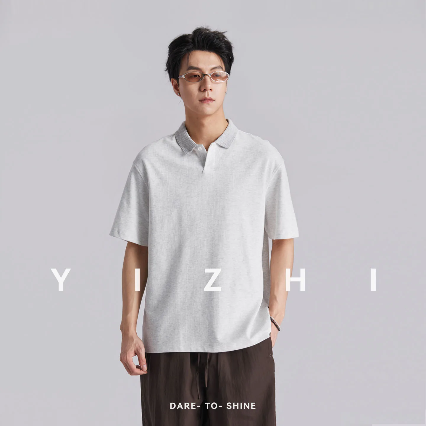 Fashion Men Simple Waffle Textured 3D Texture Polo Shirt 2026 Summer Loose Versatile Business Casual Short Sleeve T-shirt Top — купить у AliExpress WW