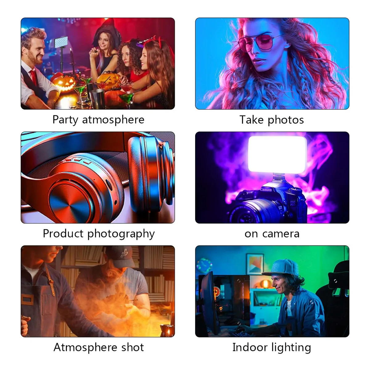 

M86K 2500K-9000K LED RGB Camera Light Color Output Video Light Kit Dimmable Panel Light Rechargeable LED Light White