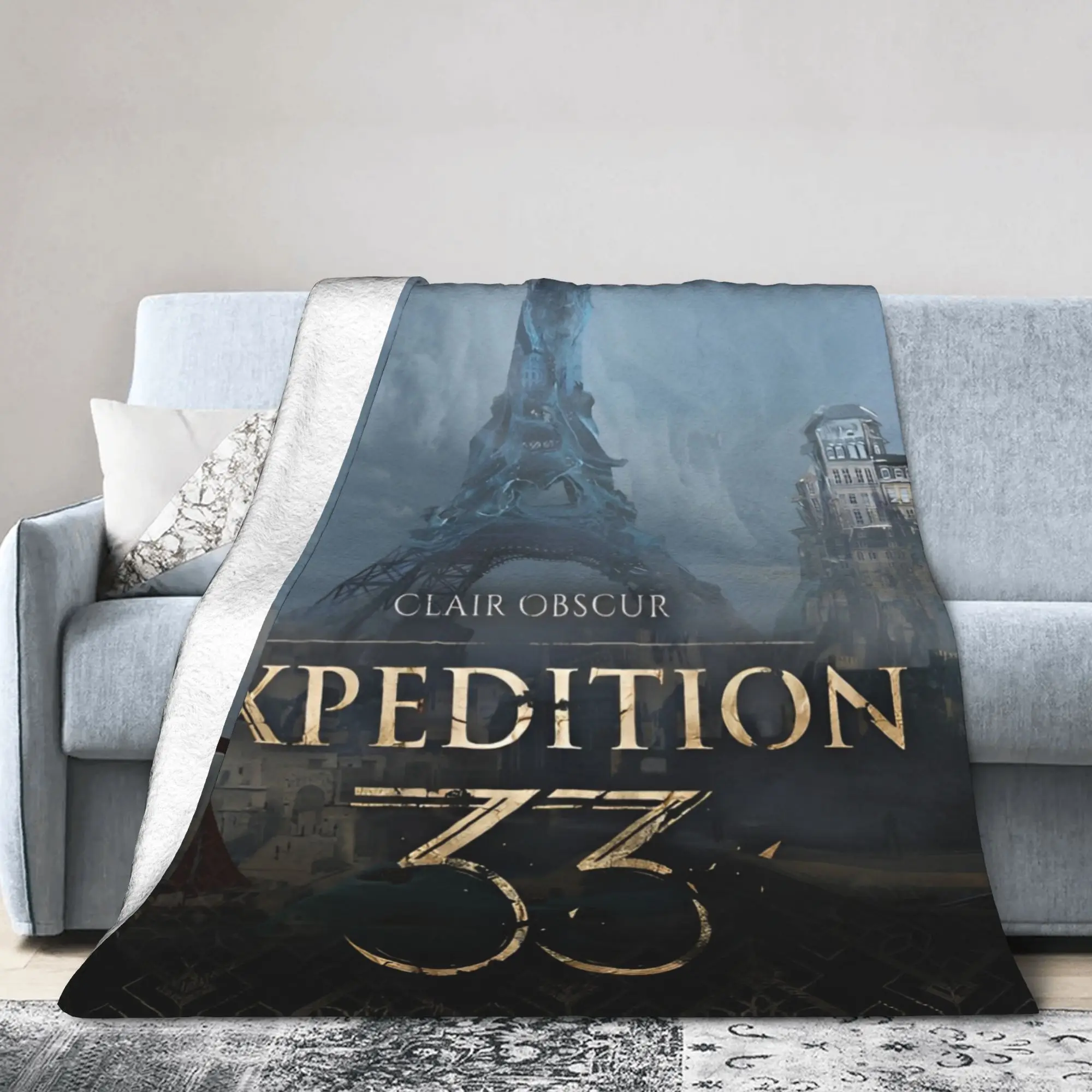 دافئ كلير Obscur إكسبيديشن 33 لعبة فيديو بطانية اكسسوارات أريكة الزخرفية رمي بطانية فائقة النعومة الصوف للسيارة #2