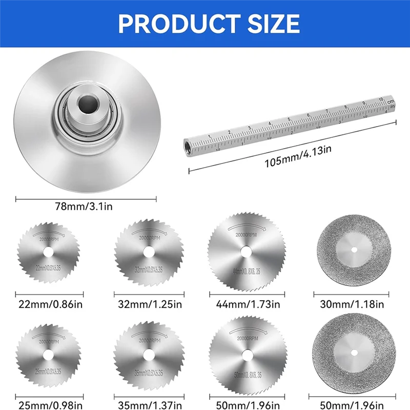 ภายในเครื่องตัดท่อสําหรับเครื่องตัดท่อ PVC เครื่องมือ-ปรับความลึก,6 ชิ้นฟันเลื่อยใบมีด 0.32In Hex Key Shaft