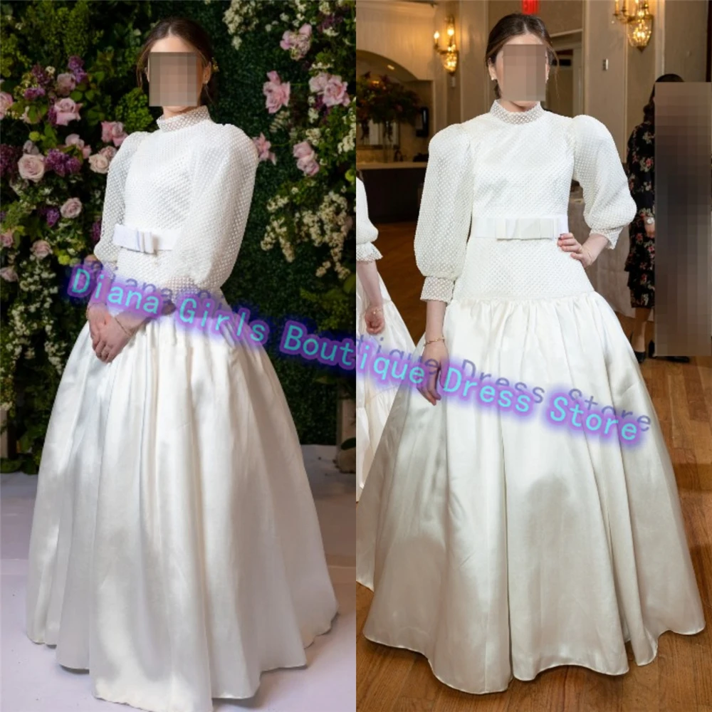 

Quality Elegant Ivory Satin Fluffy Communion Baptism Gown Flower Girl Dress Kids Or Lady Birthday Party Evening Gowns