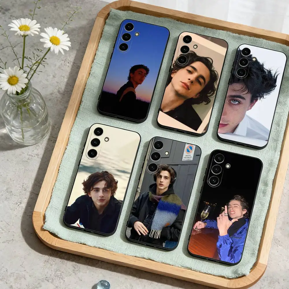 

Gen-Z Art Icon T-Timothee C-Chalamet Phone Case For Samsung Galaxy A73,A72,A71,A70,A53,A52,A51,Soft Silicone Black Cover