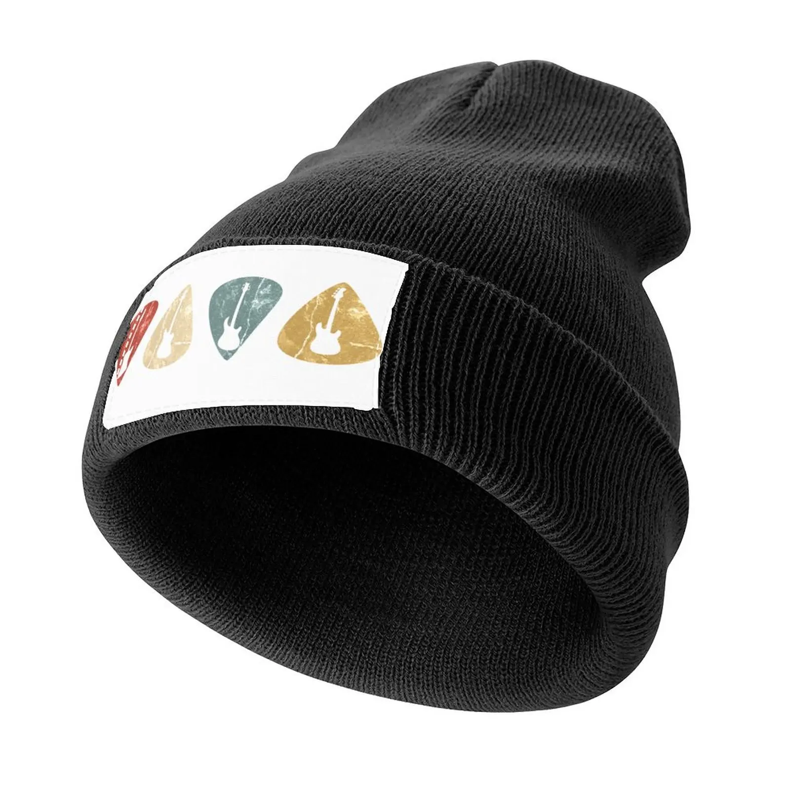 

Bass Guitars Picks Retro Knitted Cap Icon Rugby hiking hat Streetwear Men Caps Women's