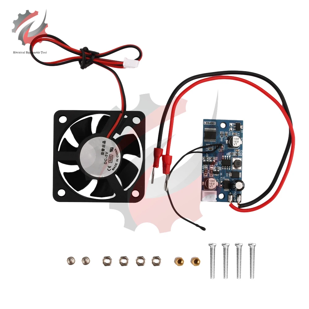 DC 6 v-70 V 2W kipas pendingin cerdas kontrol suhu modul Chassis Heatsink Motor pendingin pengontrol kecepatan untuk komputer PC