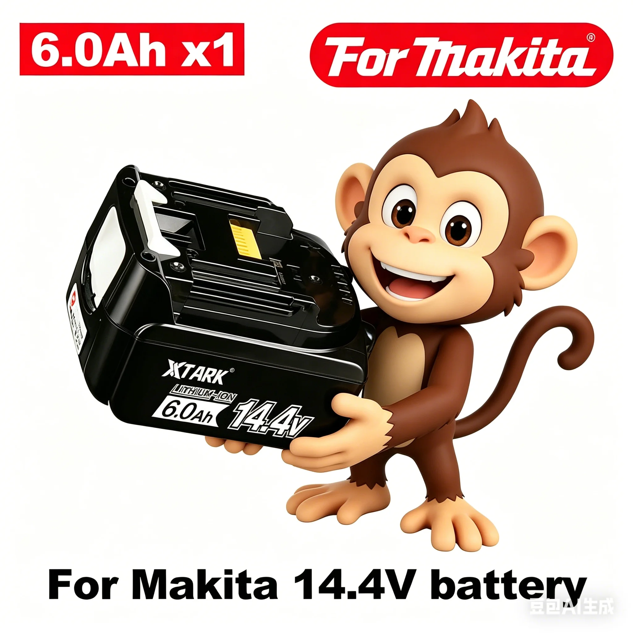 

14.4V 6000mAh Li-ion Battery Replacement for Makita 14v Battery BL1440 LXT200 BDF340 TD131D With LED Charger