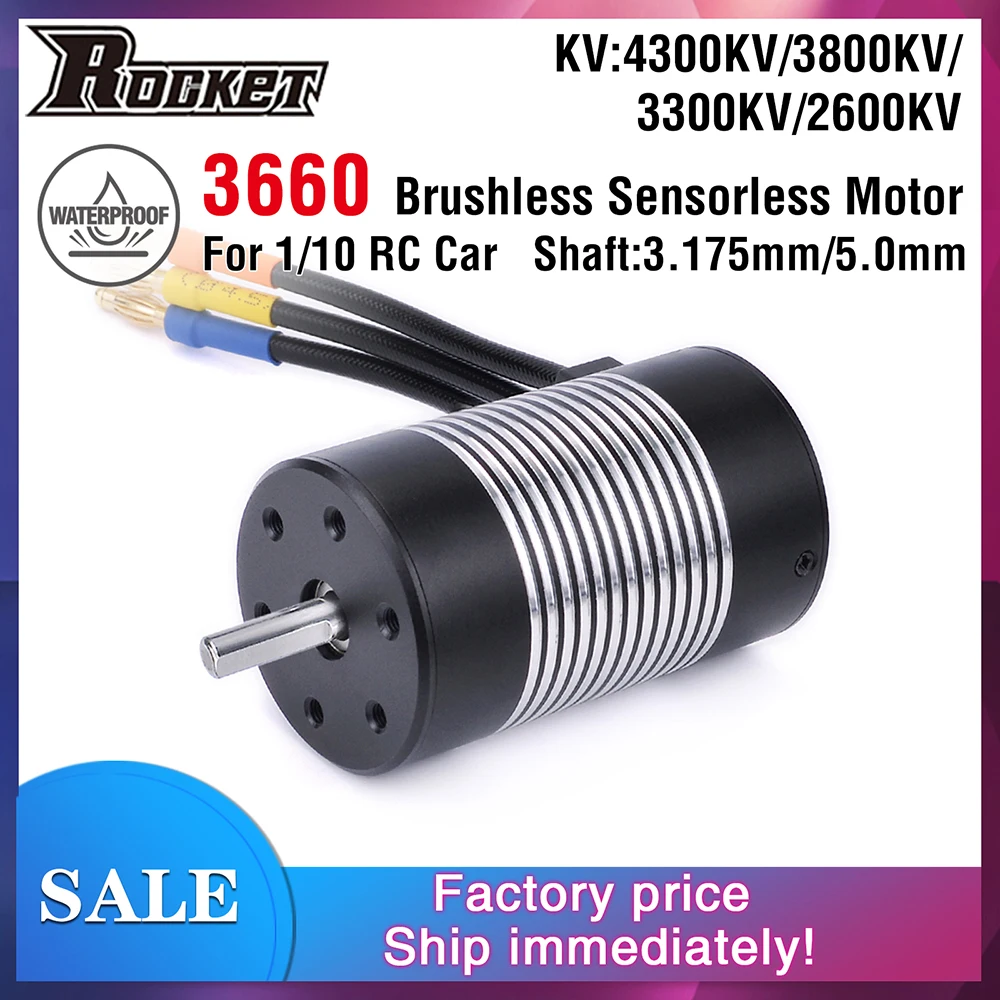 صاروخ 3660 مقاوم للماء بدون فرش محرك بدون مستشعر 4300KV 3800KV 3300KV 2600KV لسيارة 1/10 Tamiya GTR Traxxas HSP لكزس RC