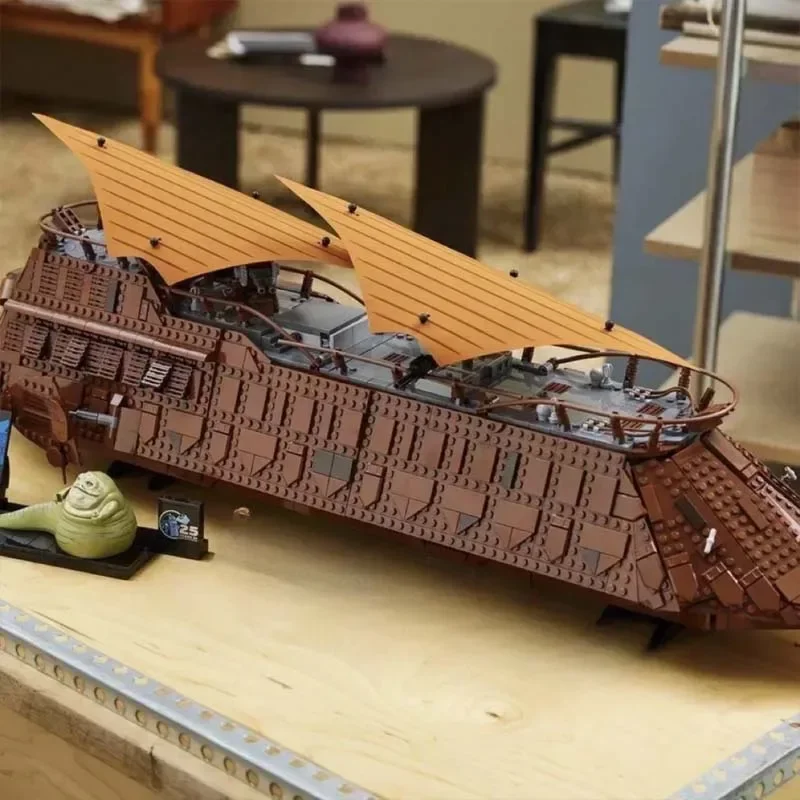

Creative collection of difficult battles Jabba's sailing barge building blocks classic sailing model bricks Christmas gifts