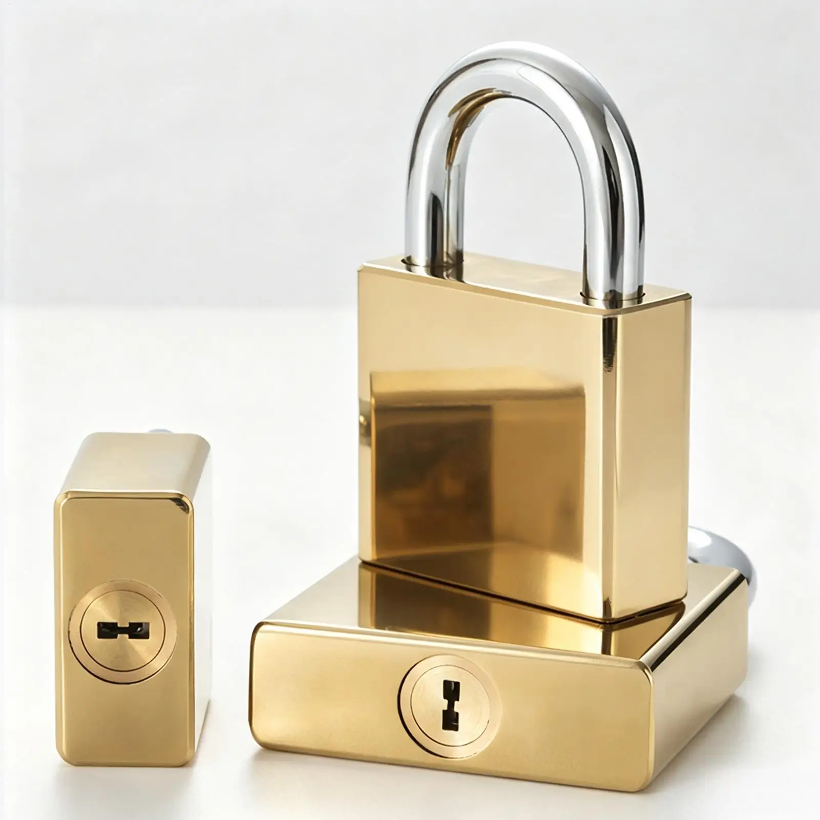 Lock With Key Outdoor Safety Heavy Duty Lock With 4 Keys Warehouse Padlock For Shed Garage Warehouse Backyard Locker Drawer