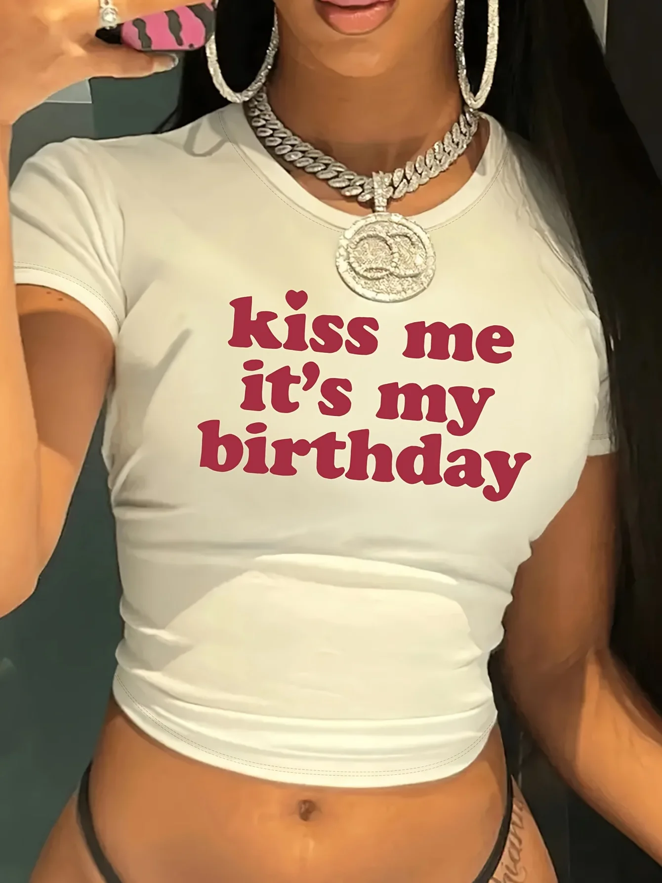 Geburtstag Print T-shirt Kurzarm Rundhals Casual Frühling frauen Kleidung Sommer Kurzarm Harajuku Streetwear Tops Tees