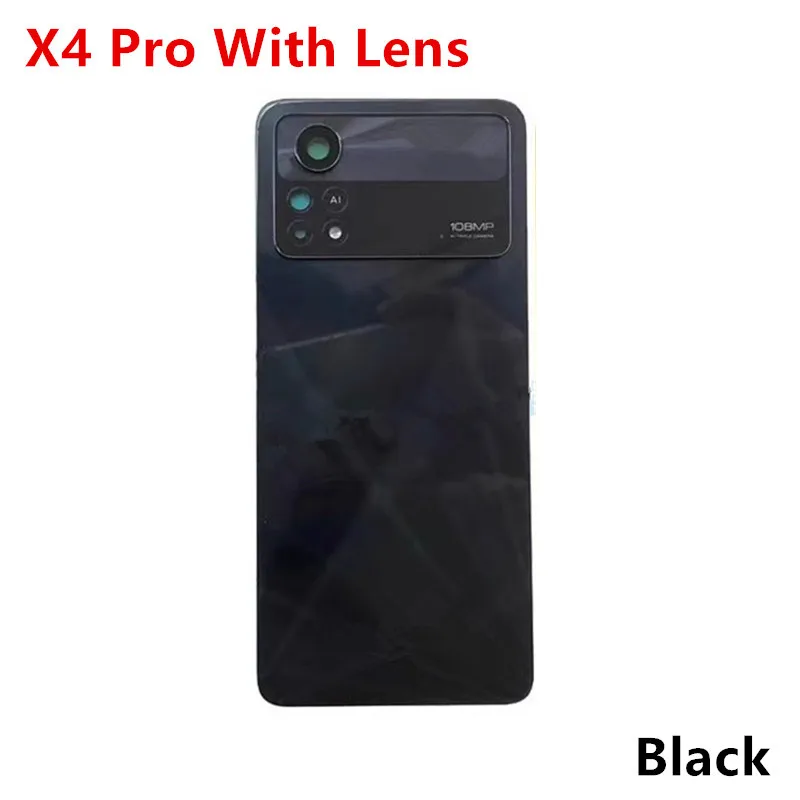 X4Pro Battery Back Cover For Xiaomi POCO X4 Pro 5G Rear Housing Case Replace Repair Spare Parts + Camera Lens image 3