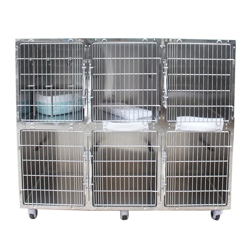 Stainless Steel Six-position Cat Cage PJJY-07