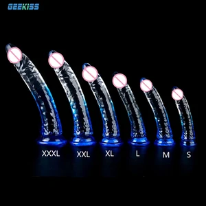 6 크기의 젤리 딜도 현실적인 음경 흡입 컵 큰 긴 거시기 여성 자위기 음핵 자극기 레즈비언 섹스 토이 8 최고의 영업 여성 형태의 딜도 - №3