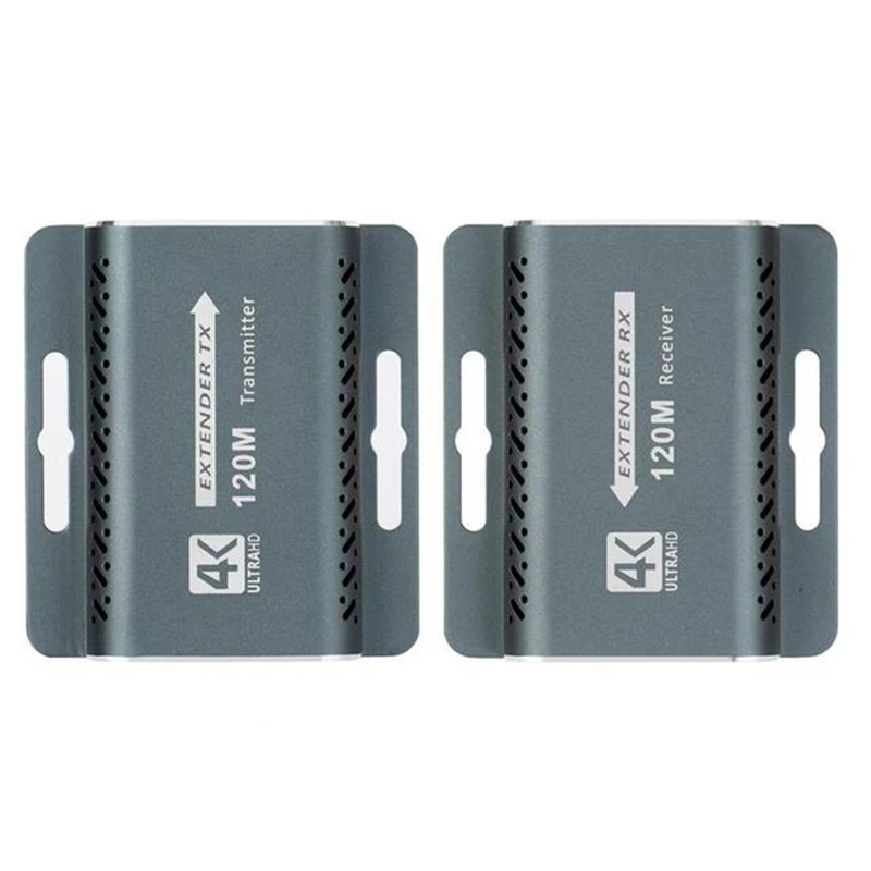 ビデオモニター送信機,アルミニウム合金エクステンダー,4k,60hz互換,60m, 120m,rj45 ir,uhd,hdr v2.0,1080p