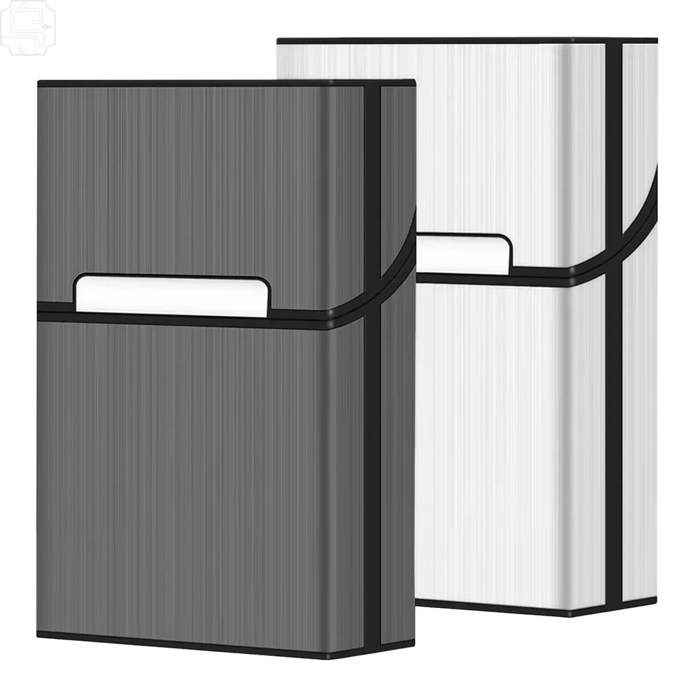 Portable Slim Aluminum Cigarette Case King Size Tobacco Storage Box Waterproof Cigar Holder Smoking Accessory Outdoor Carry Gift image 5