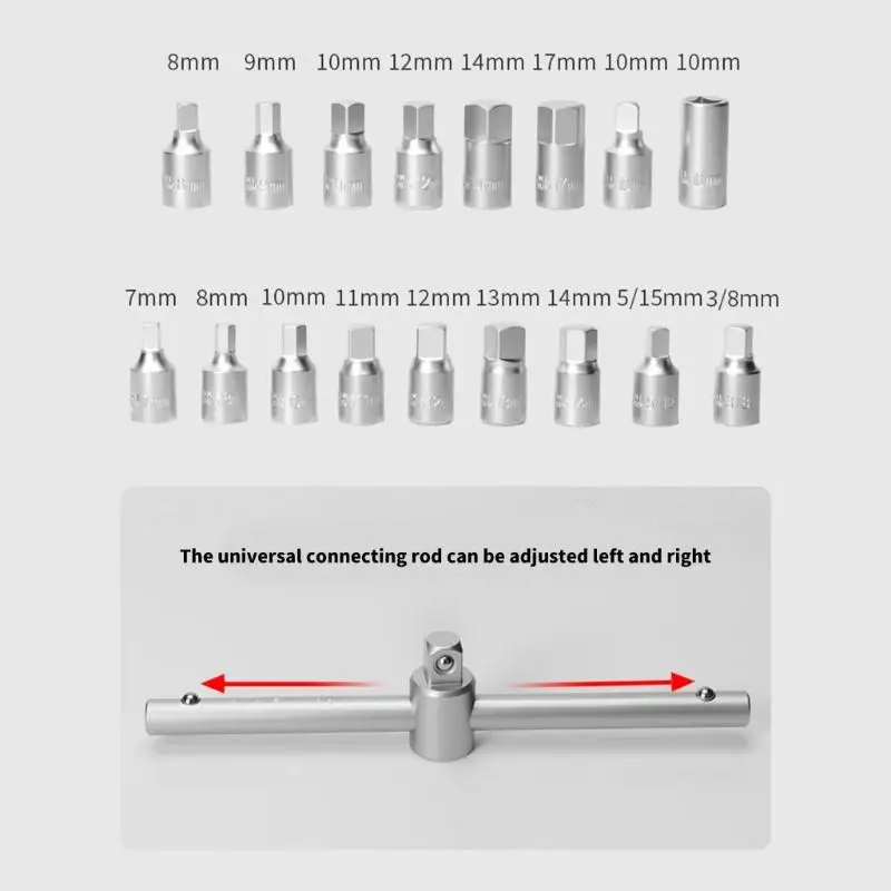 652F Multiple Size Socket Wrench For Vehicle Repair Features Antislip Design High Strength Alloy Steel And Ergonomic Grip