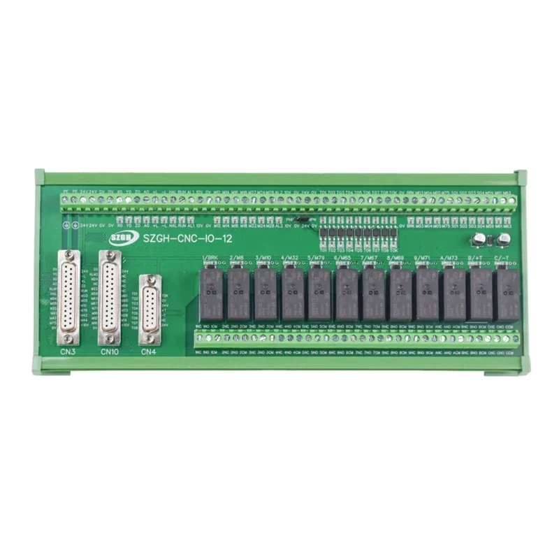IO Relay Board, CNC990TDB/C CNC1000TDB/C with New 12 Relays for Lathe or Mill Controller SZGH-CNC-IO-12