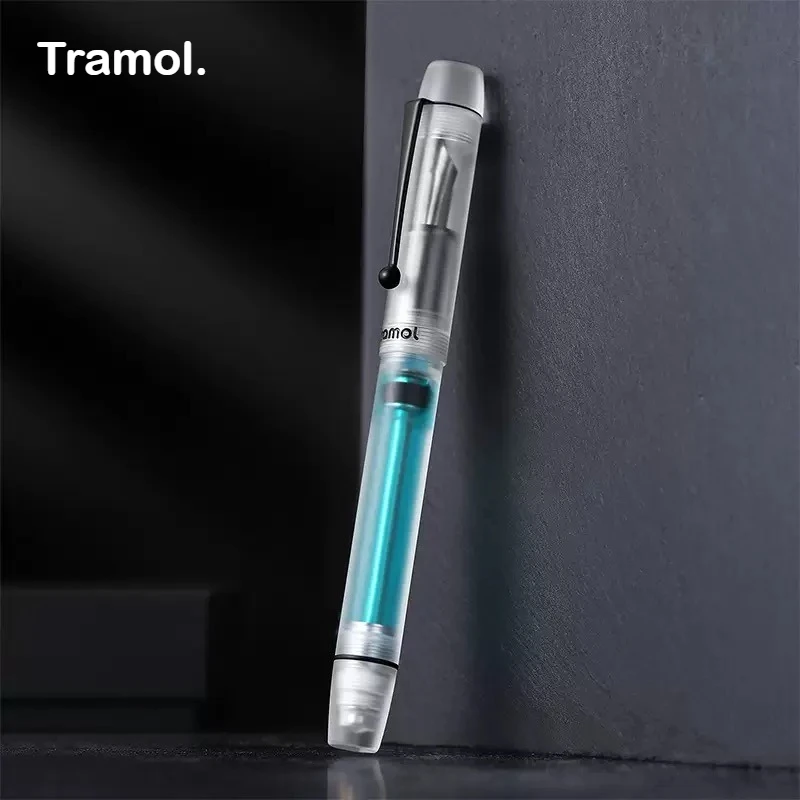 

Перьевая ручка Tramol Frosted Acrylic с отрицательным давлением, видимыми цветными чернилами, размеры EF/F/M, для офиса и школы, аналог PK Majohn Asvine