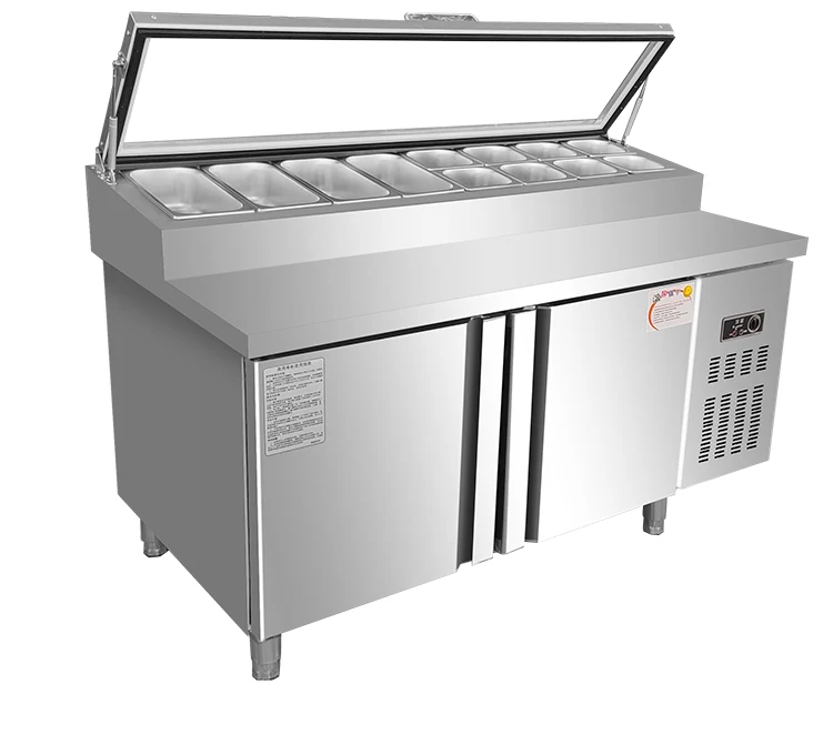 

Salad Refrigerated Counter Refrigerator Salad Fridge Workbench Pizza Sandwich Preparation Table