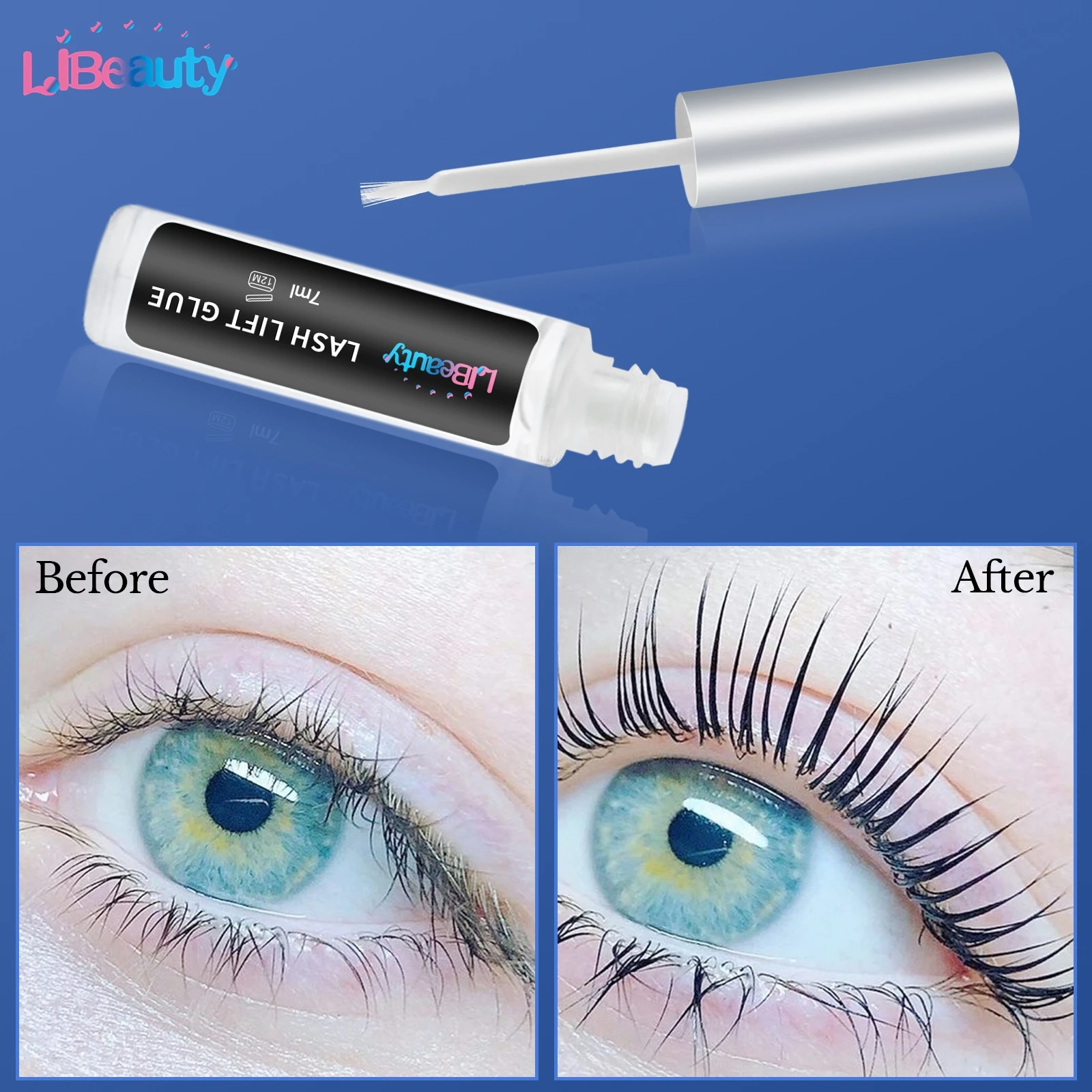 Libeauty 2 pçs 7ml forte lash lift cola lash levantamento adesivo claro cílios levantamento extensão cola super cílios ferramentas