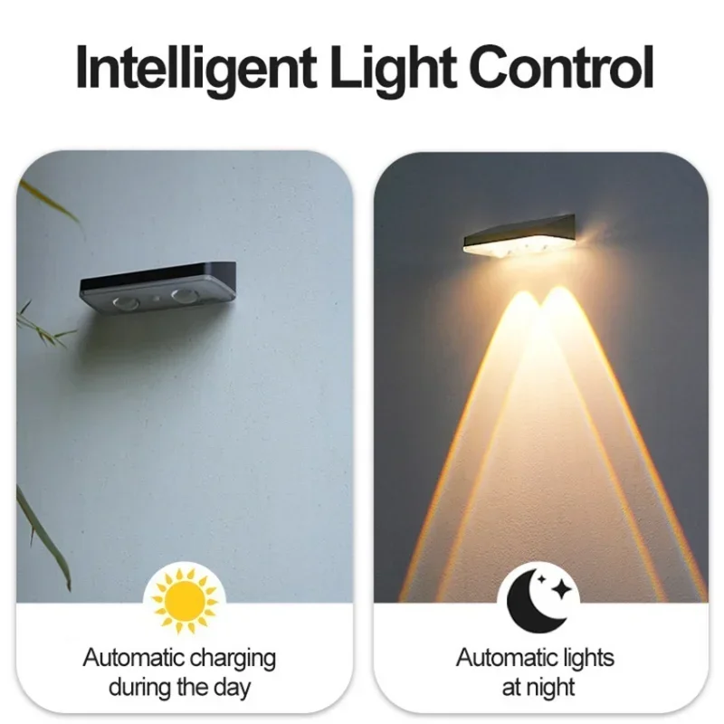 3Color Outdoor Solar Garden Light Outdoor Waterproof High Brightness Spotlight Wall Lamp for Home Villa Fence Porches Decorative