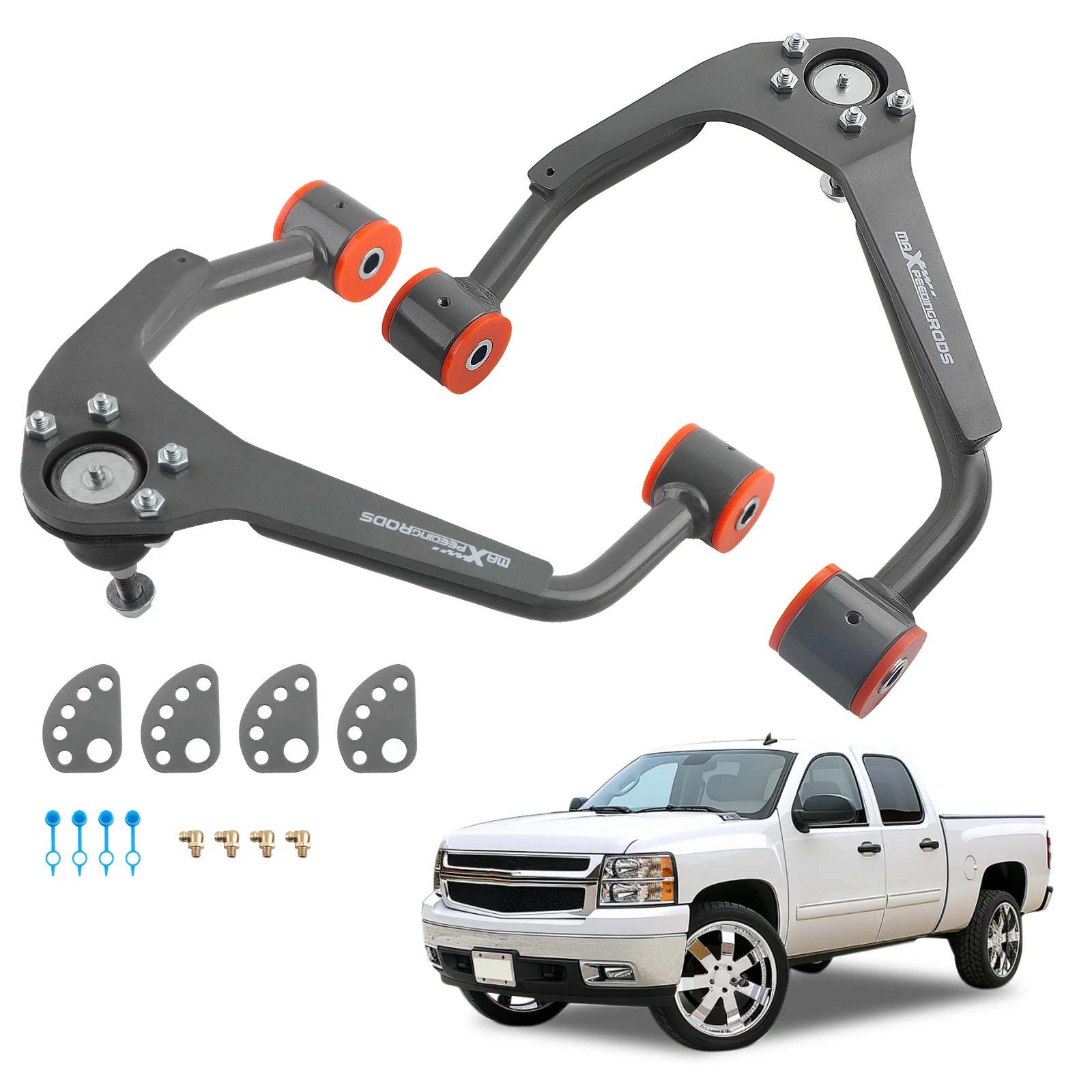 1 Pair Upper Drop Alignment Control Arms Drop Kit for Silverado Sierra 1500 2007-15