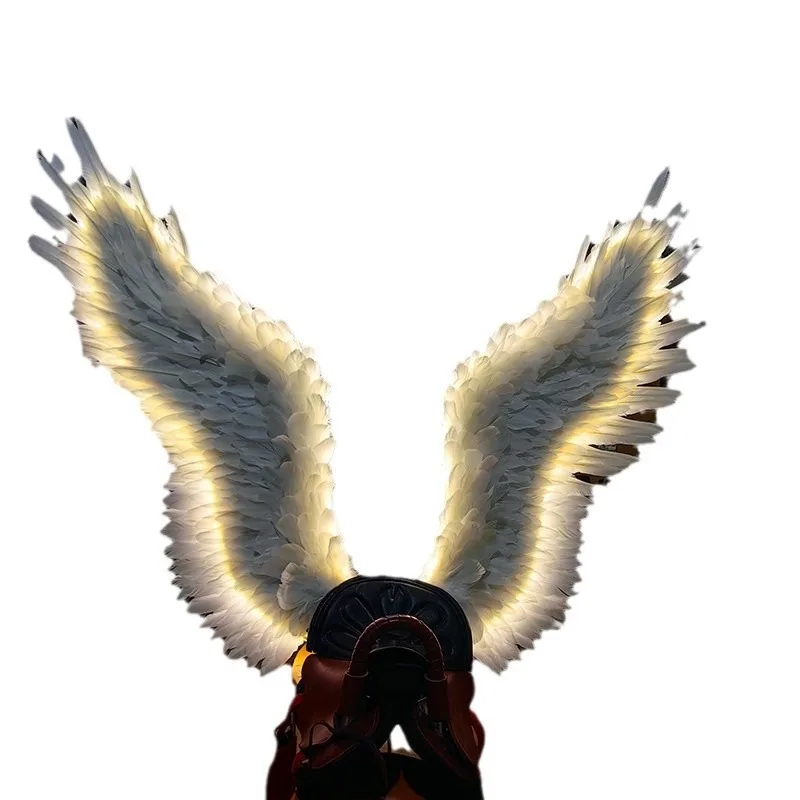Angel Wings Feather Props Photo Halloween Decoration Pony Wings Props Glow Creative Park Ride