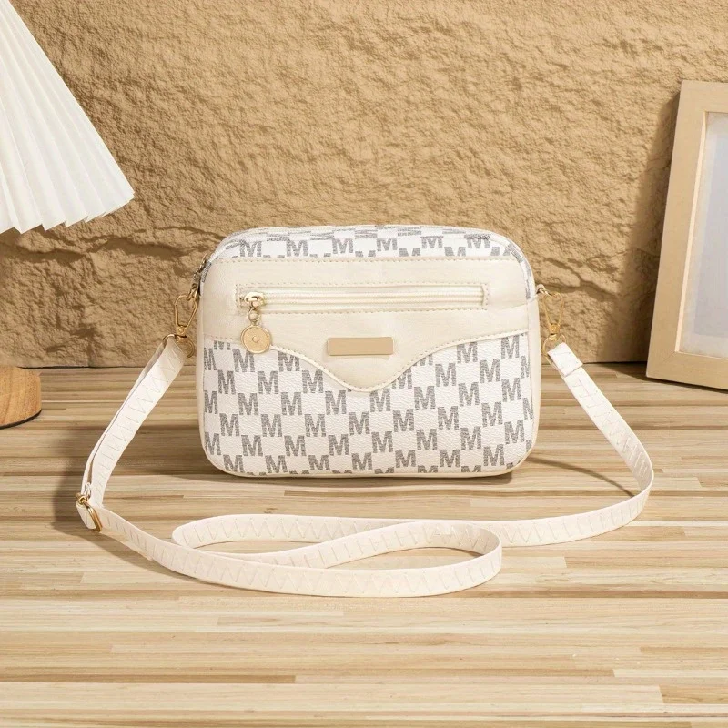 Niche exquisite trendy women's bags M-printed retro small square bags large capacity lightweight camera bags shopping fashion