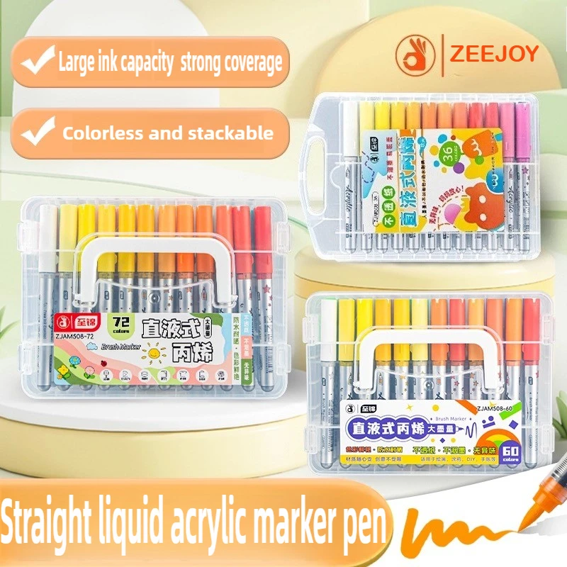 

ZEEJOY 120/1 Colors Marker Acrylic Graffiti Waterproof Sketch Oily Alcohol Based Pens Stationery School Office Art Supplies