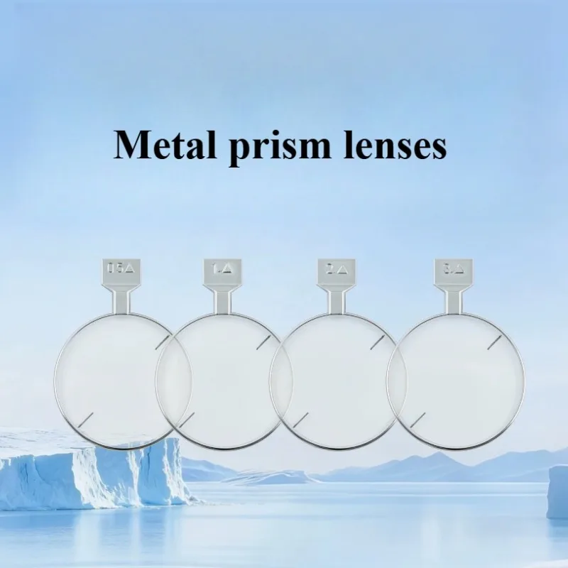 2PCS Eyeglasses Accessories 0.5-10 Prism Power Large Aperture Prescription Lenses Prism Trial Lenses