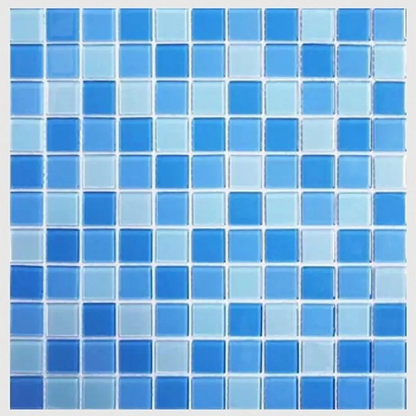 

Cheap price Sky blue mix glass swimming pool tile