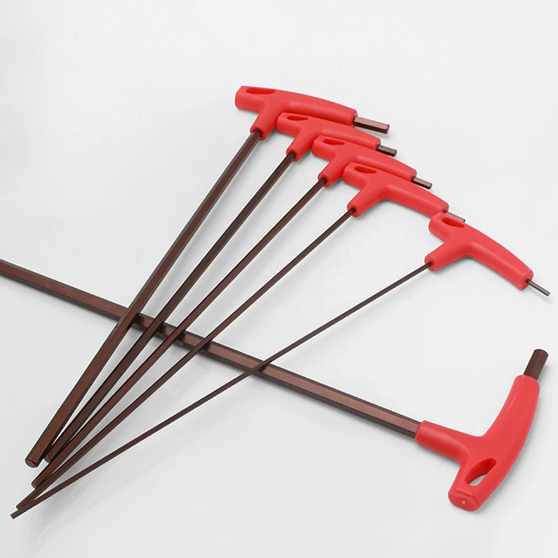 

Crutch shaped 390mm extra long T type hex key with flat head bit double ended wrench hexagonal screwdriver H3 H4 H5 H6 H8 H10
