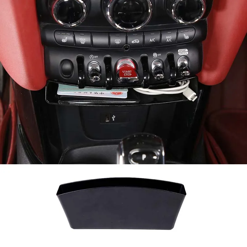 Image of Zentrale Bedienfeld Lagerung Box Für BMW MINI Cooper F55 F56 F57 F54 F60 2014-2022 Tasse Halter Vorne lagerung Box Auto Zubehör