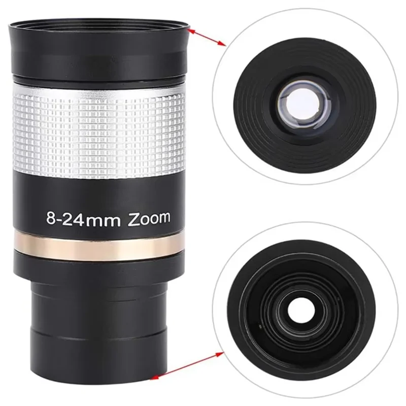 

M12K-For Telescope Zoom Eyepiece(8-24Mm) Multi Coated Optic Lens Adjustable Focus For Star Astronomy Observation Accessories
