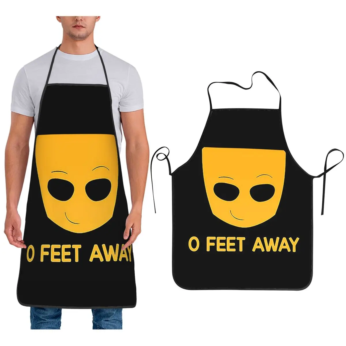 

Grindr Zero O Feet Away Aprons Chef Cooking Cuisine Tablier Waterproof Bib Kitchen Cleaning Pinafore for Women Men Gardening
