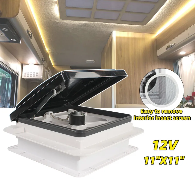 

TYTXRV CE Certification 11 inches exhaust fan 12V mute Detachable net ventilator apply to outdoor camping car motorhome