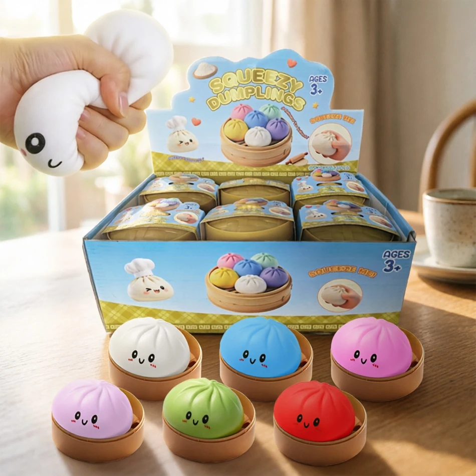 

Красочный антистрессовый мячик-имитация пельменя: снимает тревогу и стресс, многоразовый, высокоэластичный, игрушка-антистресс для снятия напряжения