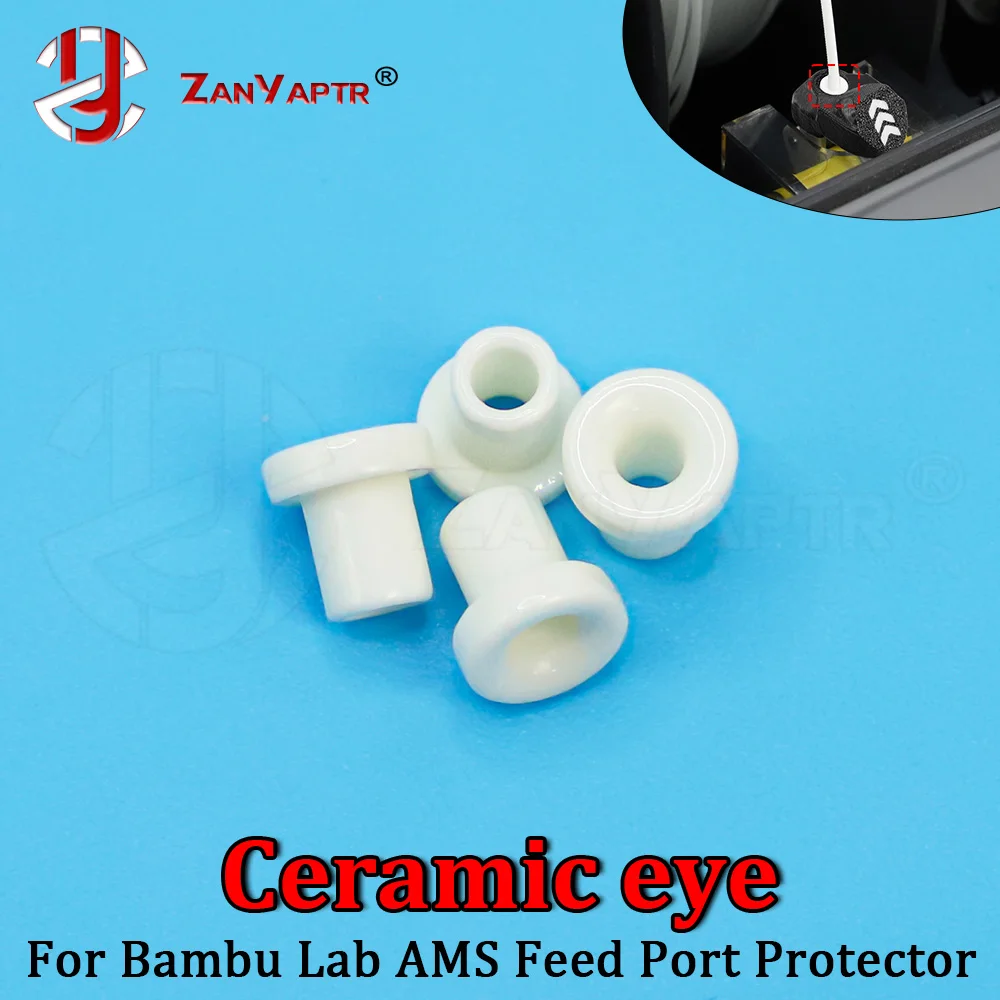 For Bambu Lab AMS Feed Port Protector Accessories Ceramic Eye Replacement Durable Anti-Corrosion Resistant to High Temperatures