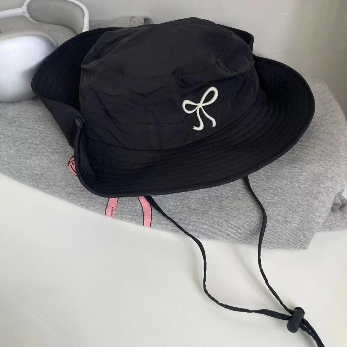 Summer Quick Drying Bowknot Fisherman Cap UV Protection Wide Brim Outdoor Hiking Bucket Hats Panama Breathable Sun Hats