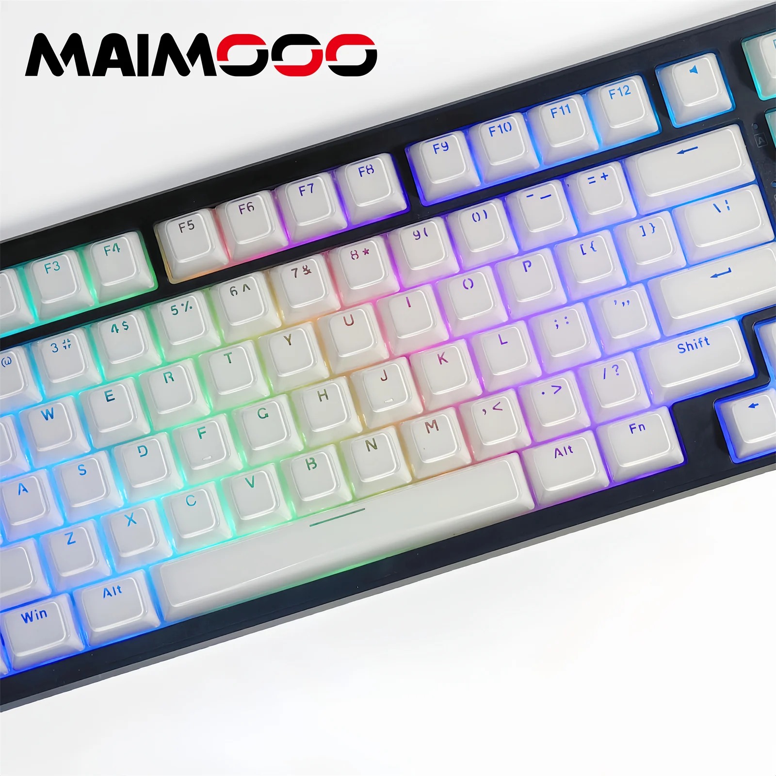 MAIMOOO 132-Tasten Kristall-Transluzente Tastenkappen Koreanisch Russisch Spanisch PC OEM Jelly Pudding Für /75/87/108 Mechanische Tastatur Tastenkappen – Detail 9
