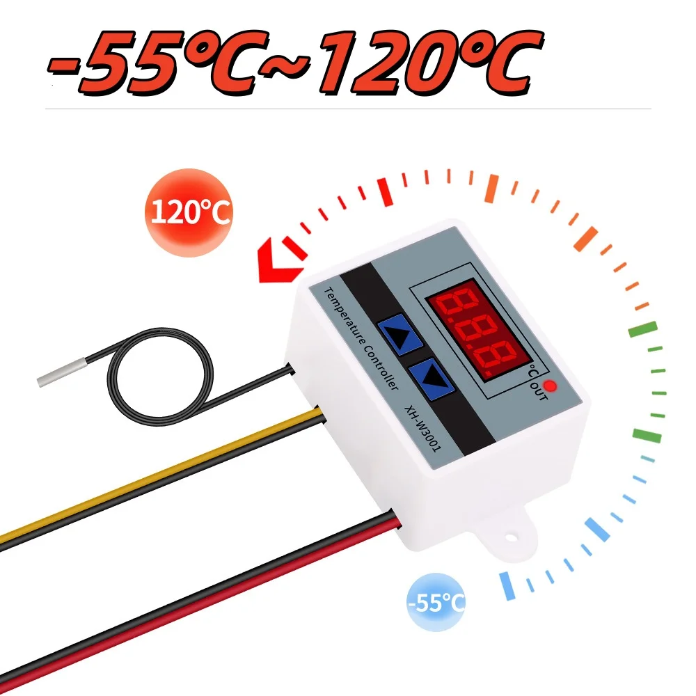 Digital Temperature Controller XH-W3001 for Microcomputer Temperature Control Ideal for Various Temperature Control Applications