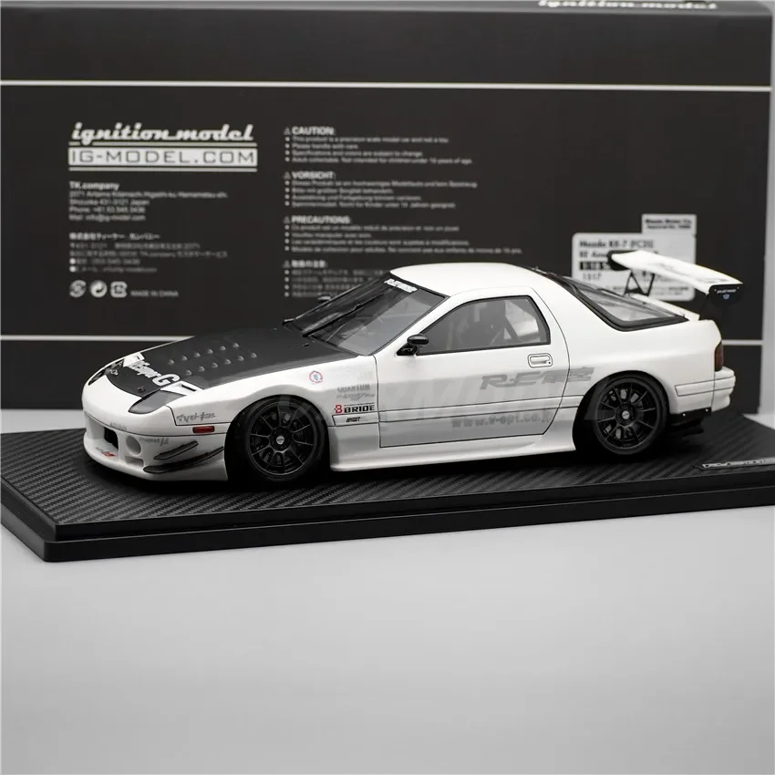 

IG 1:18 RX7 FC3S RE AmemiyaWhite2 JDM Simulation Limited Edition Resin Metal Static Car Model Toy Gift