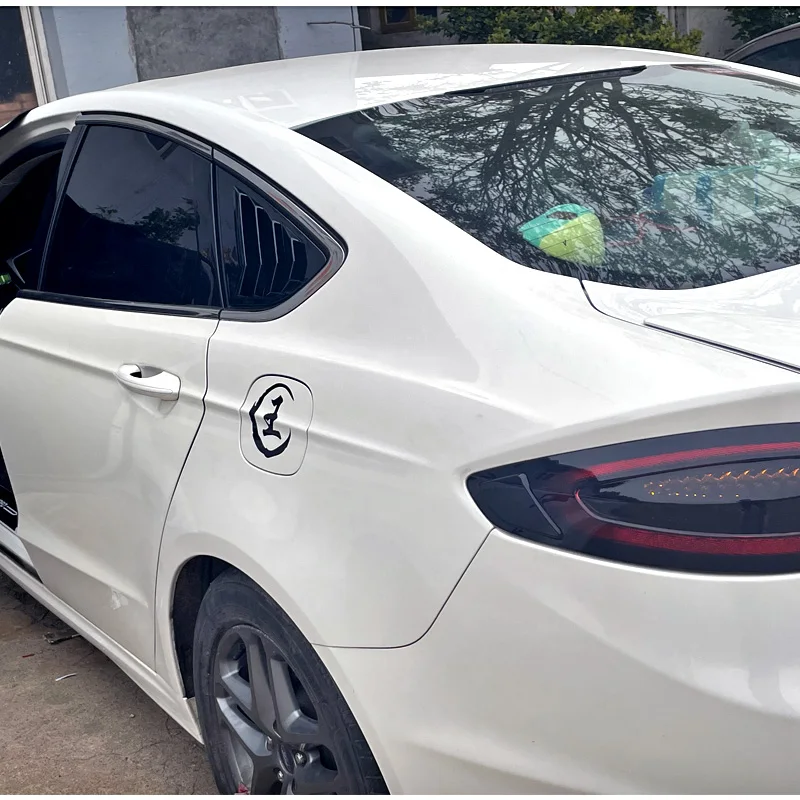 Mondeo Window Louver for Ford Fusion 2013-2019 Quarter Side Scoop Cover Vent Glossy Black Spoiler Decorative Accessories