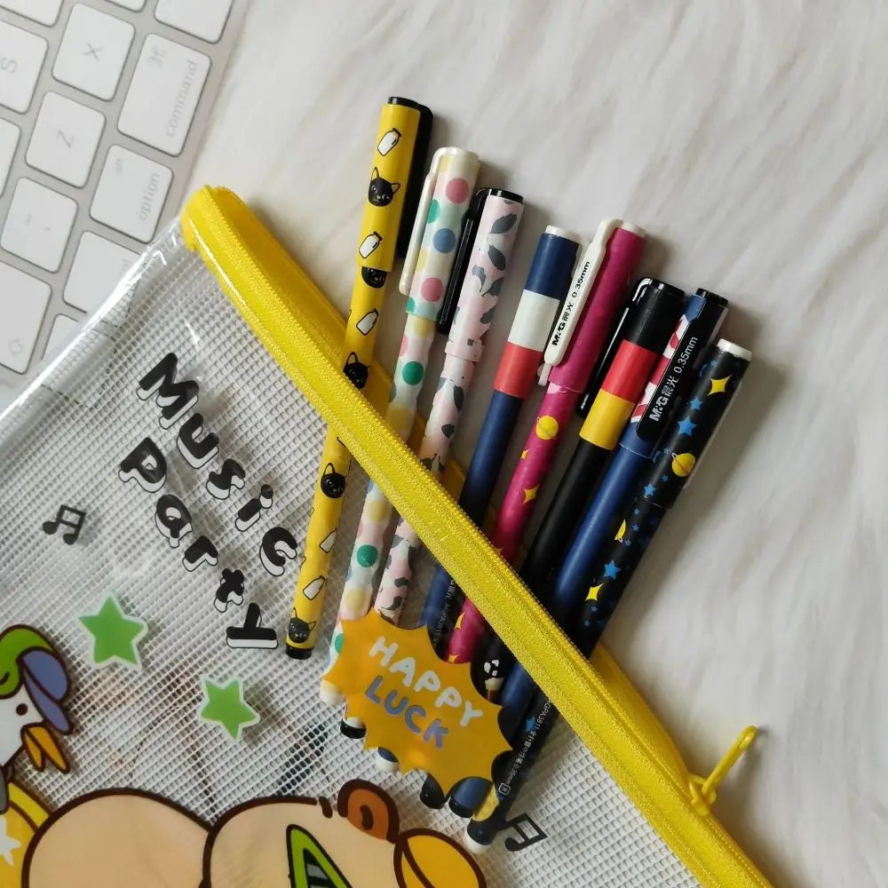 

3PCS New PVC Mesh File Bag Capybara Large Capacity Grid Storage Bag A4/A5/A6 Transparent File Organizer