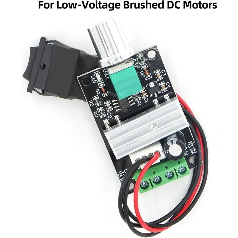AB46-2PCS PWM DC Motor Speed Controller,6V-28V 3A Reversible Speed Regulator For Low Voltage Brushed DC Gear Motors