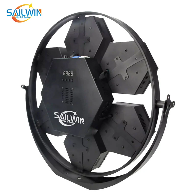 Sailwin 7x60w RGB Round COB pixel Background light blinder stage light hot sales LED 7 circle retro light Wedding DJ Disco