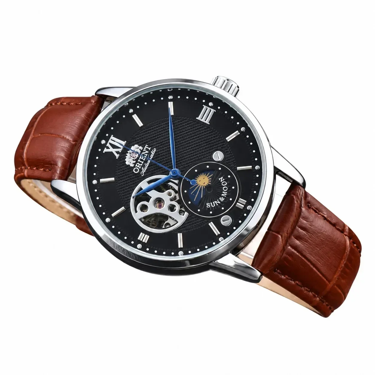 Full-Featured Ultra-Thin Automatic Sports Watch with Skeleton Dial and World Time O Series S1